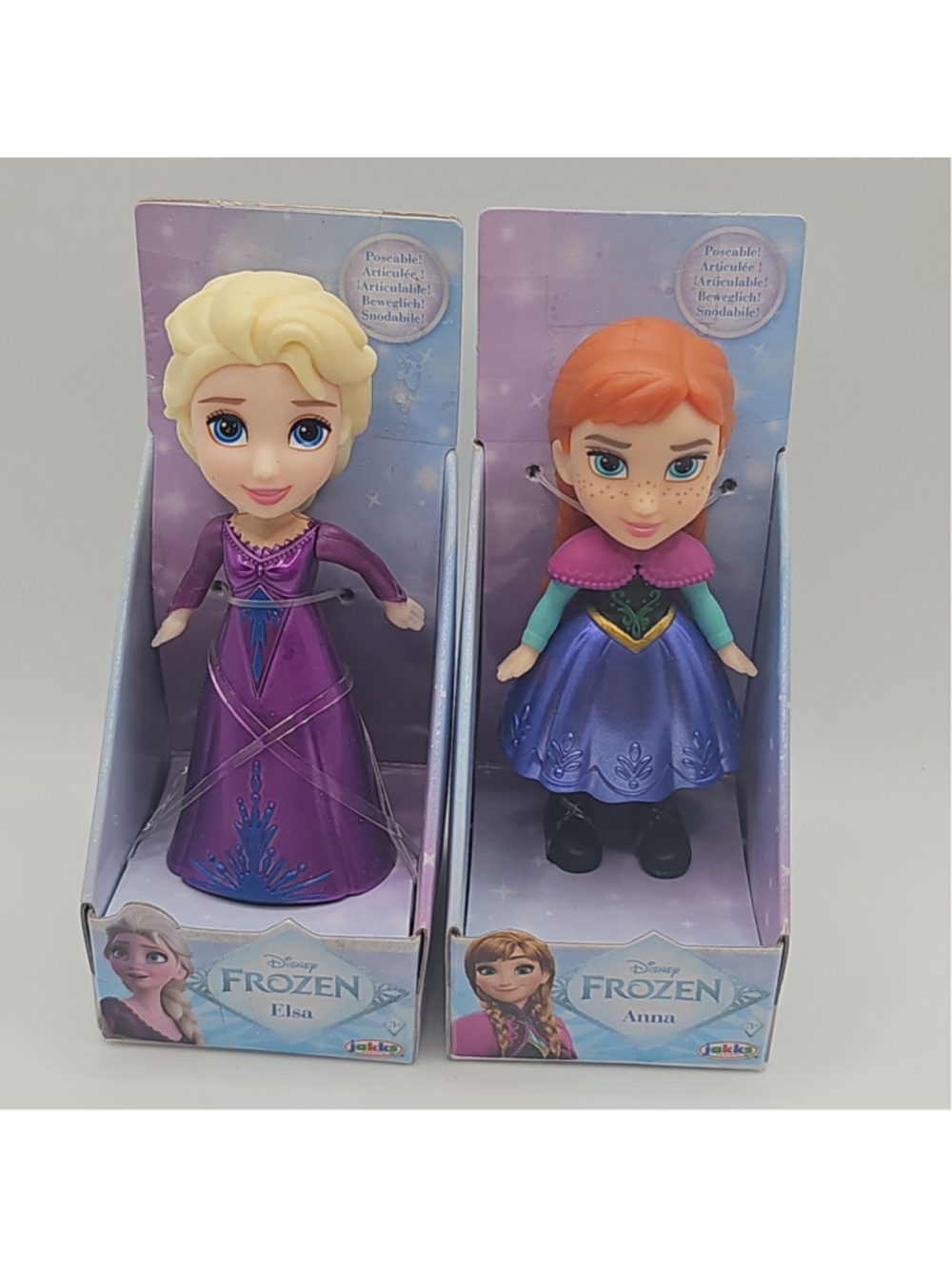 Jakks Disney Princess Anna & Elsa Mini Dolls Frozen Posable 3” Figures 2025 New